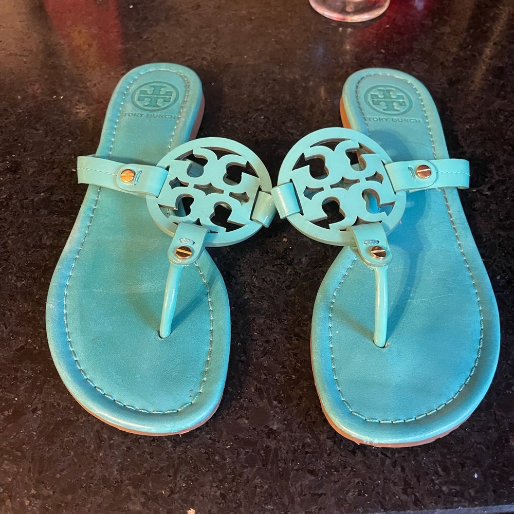 Tory Burch Miller sandals aqua